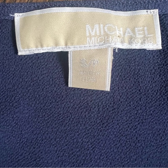 Michael Kors womens navy blue, cold, shoulder blouse, size small - Picture 2 of 4